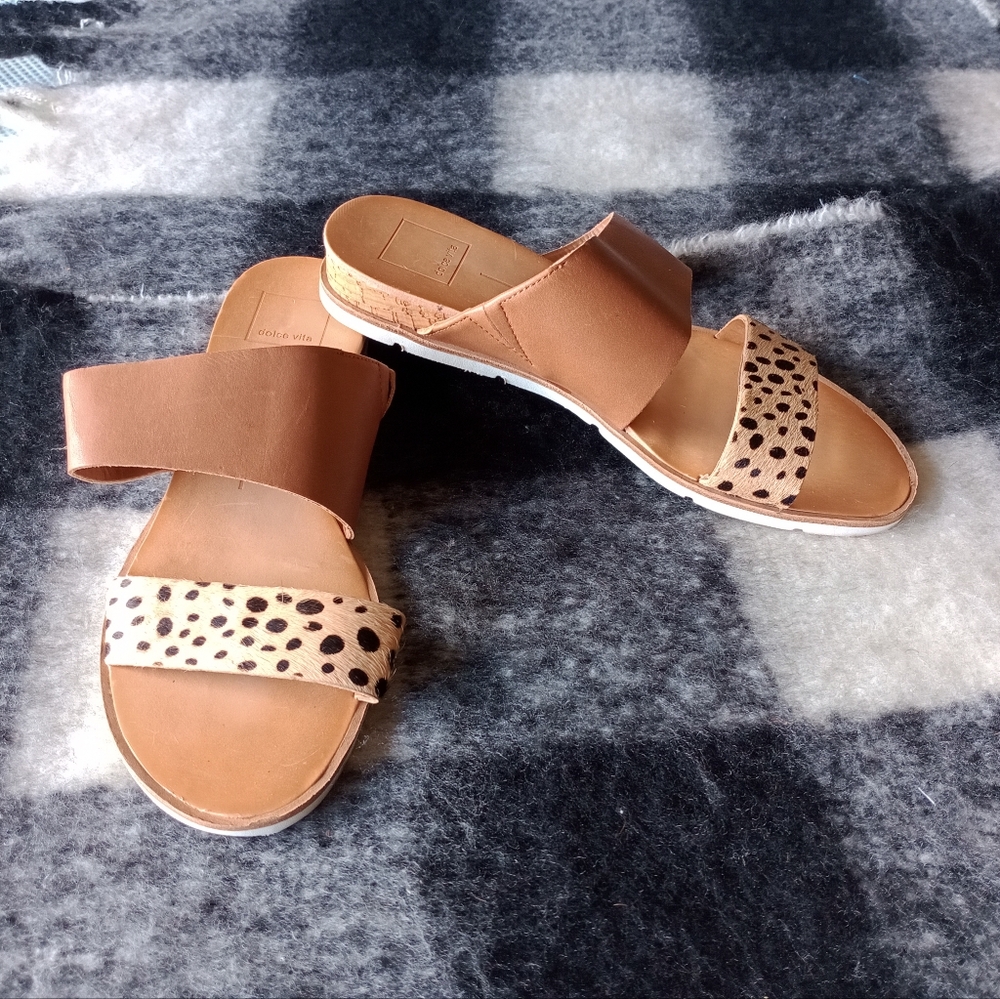 Dolce Vita Double Strap Slide Sandals size 8